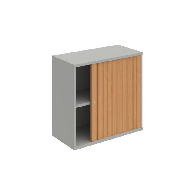 Stabiles Regal, 80 x 76,8 x 40 cm, Buche/Grau