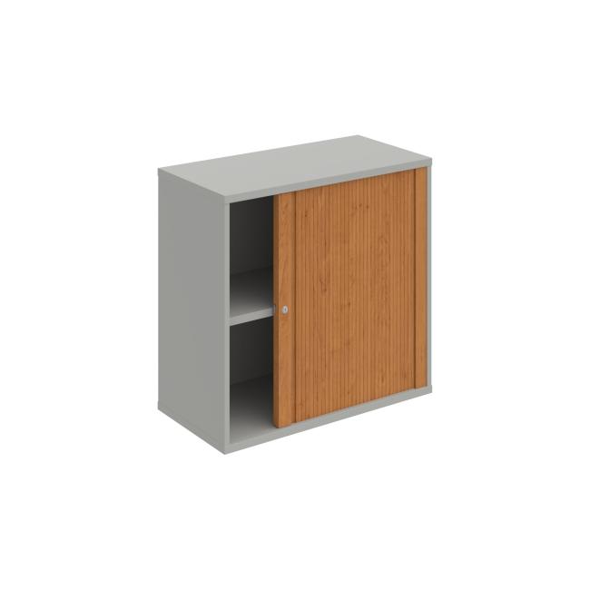 Stabiles Regal, 80 x 76,8 x 40 cm, Erle/Grau