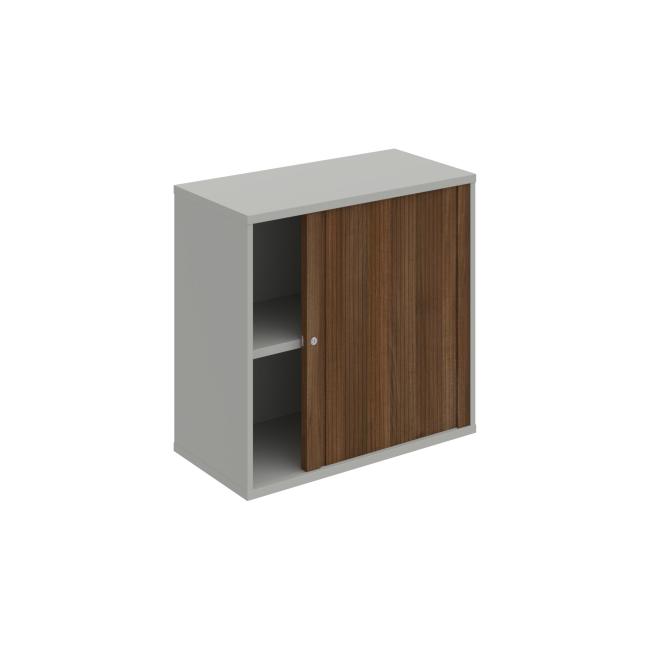 Stabiles Regal, 80 x 76,8 x 40 cm, Walnuss/Grau