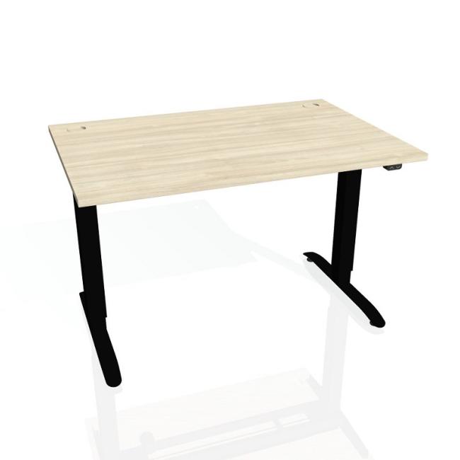 [ON312012] Schreibtisch Motion, ZO, 3S, 120x61 - 128x80 cm, Akazie/Schwarz