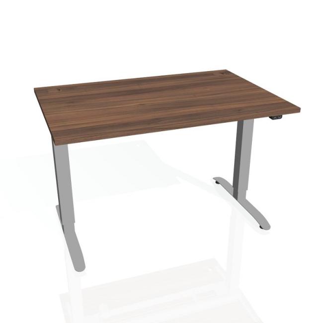 [ON312073] Schreibtisch Motion, ZO, 3S, 120x61 - 128x80 cm, Walnuss/Grau