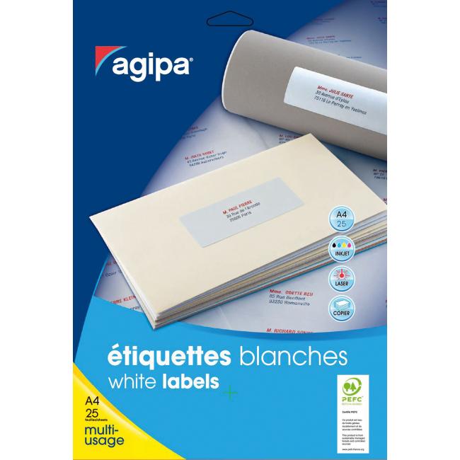 [AG118854] Universal-Etiketten für Ordner 38 x 190 mm A4, 20 Blatt