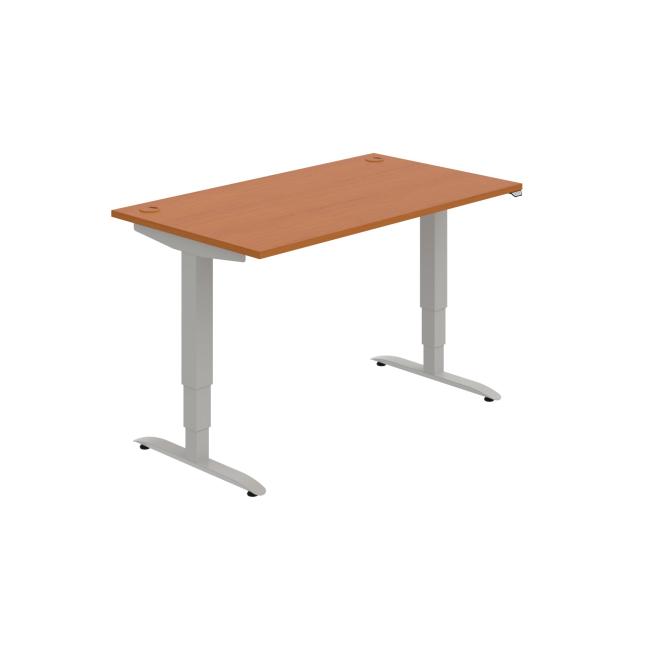 Schreibtisch Motion, ZO, 3S, 140x61 - 128x80 cm, Kirsche/Grau