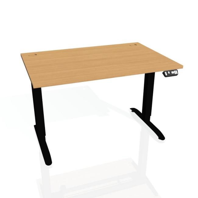 [ON314122] Desk Motion, PO, 3S, 140x61 - 128x80 cm, Buche/Schwarz