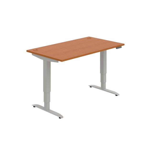 Desk Motion, PO, 3S, 140x61 - 128x80 cm, Kirsche/Grau