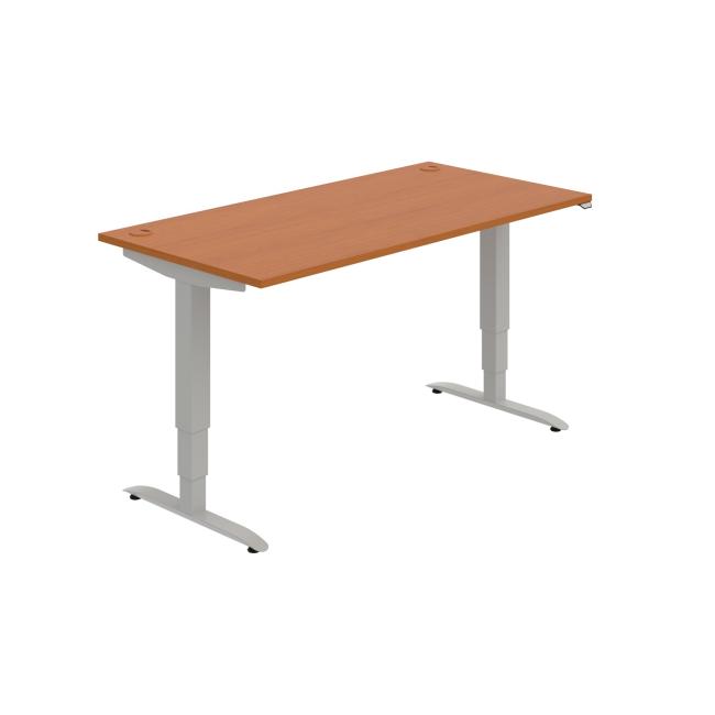 [ON316053] Schreibtisch Motion, ZO, 3S, 160x61 - 128x80 cm, Kirsche/Grau