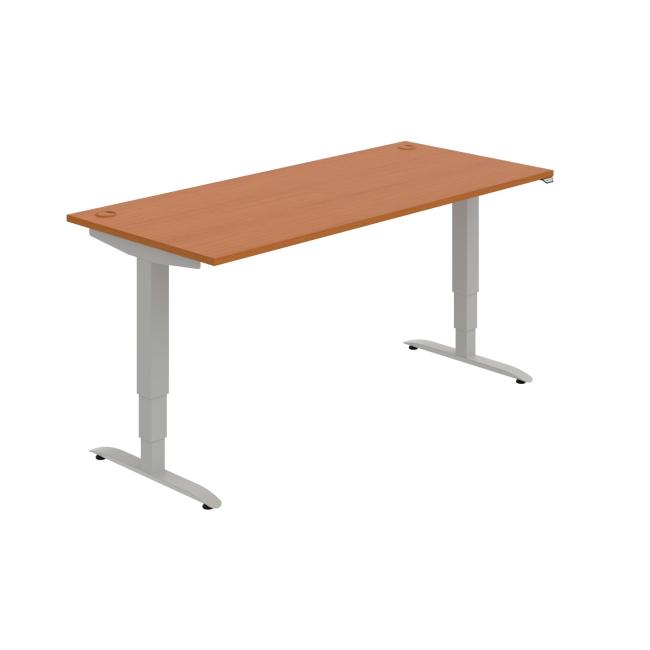 [ON318053] Schreibtisch Motion, ZO, 3S, 180x61 - 128x80 cm, Kirsche/Grau