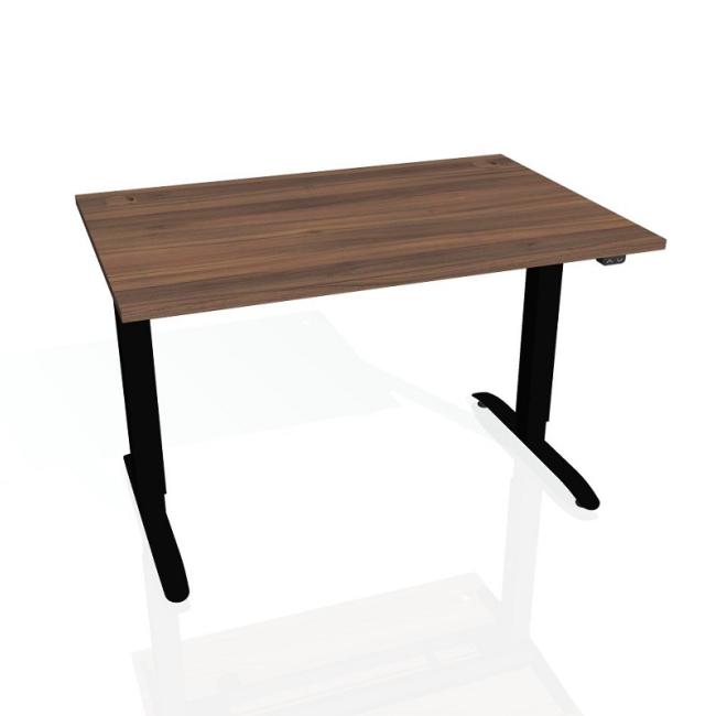 [ON318072] Schreibtisch Motion, ZO, 3S, 180x61 - 128x80 cm, Walnuss/Schwarz