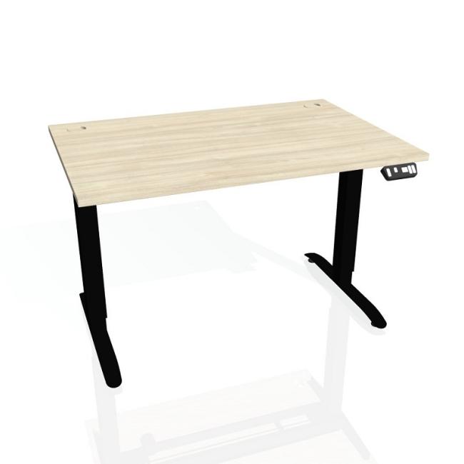[ON318112] Desk Motion, PO, 3S, 180x61 - 128x80 cm, Akazie/Schwarz