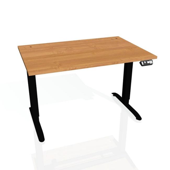 [ON318132] Schreibtisch Motion, PO, 3S, 180x61 - 128x80 cm, Erle/Schwarz