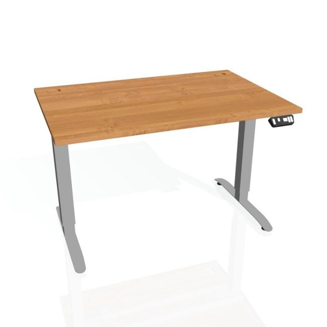 [ON318133] Schreibtisch Motion, PO, 3S, 180x61 - 128x80 cm, Erle/Grau