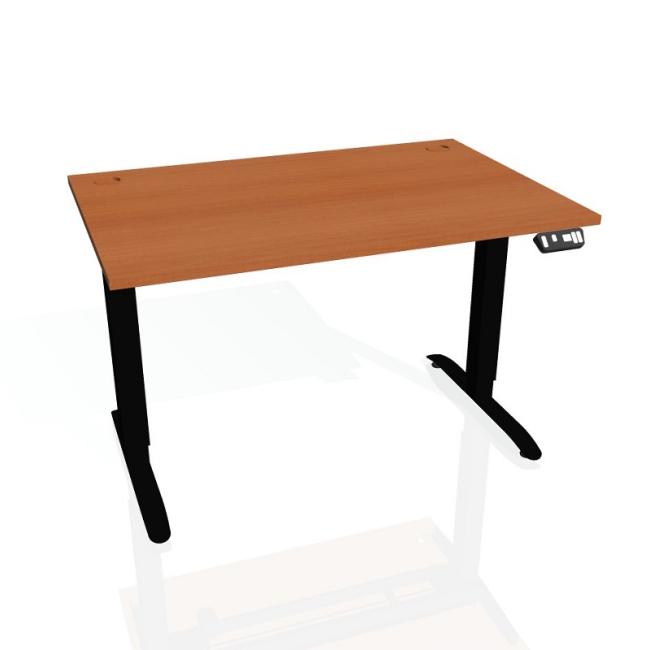 [ON318152] Schreibtisch Motion, PO, 3S, 180x61 - 128x80 cm, Kirsche/Schwarz
