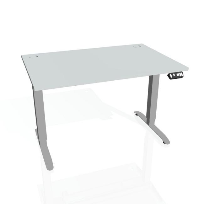 [ON318183] Desk Motion, PO, 3S, 180x61 - 128x80 cm, grau/grau