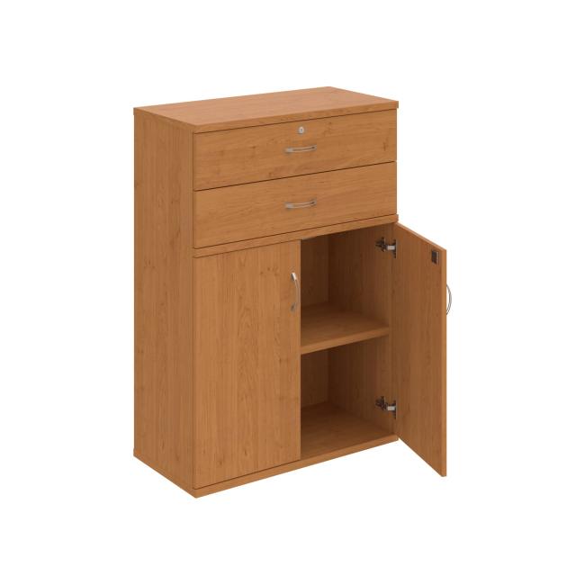 Stabiles Regal, abschließbar, 80 x 115,2 x 40 cm, Erle/Erle