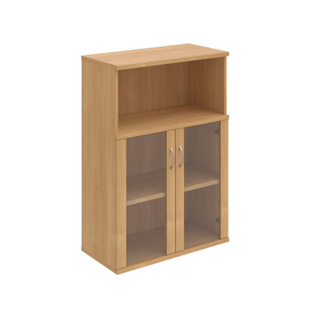 Stabiler Regalschrank, 80 x 115,2 x 40 cm, Eiche/Eiche