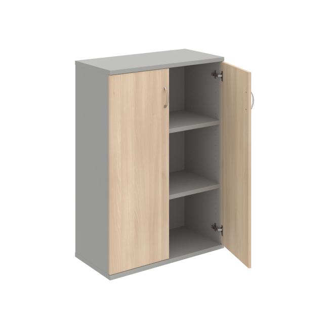 Stabiles Regal, 80 x 115,2 x 40 cm, Akazie/Grau