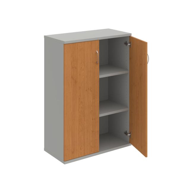 Stabiles Regal, 80 x 115,2 x 40 cm, Erle/Grau