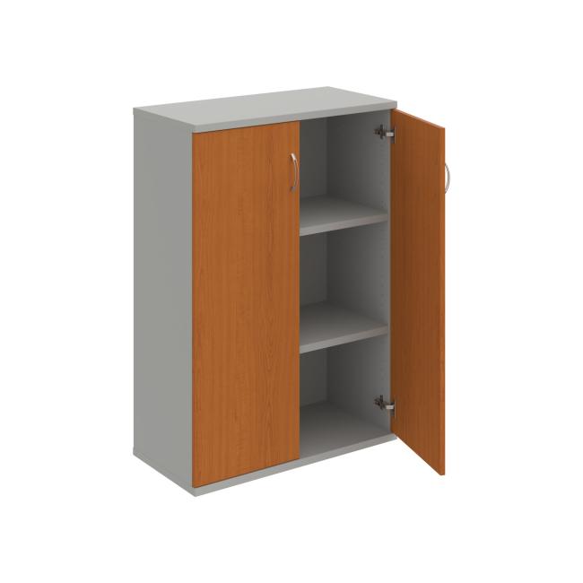 Stabiles Regal, 80 x 115,2 x 40 cm, Kirsche/Grau