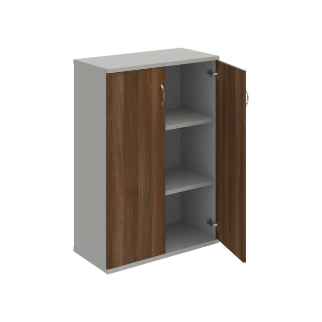 Stabiles Regal, 80 x 115,2 x 40 cm, Walnuss/Grau