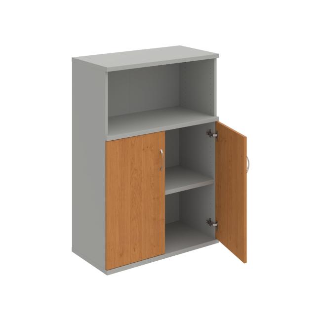 Stabiles Regal, 80 x 115,2 x 40 cm, Erle/Grau