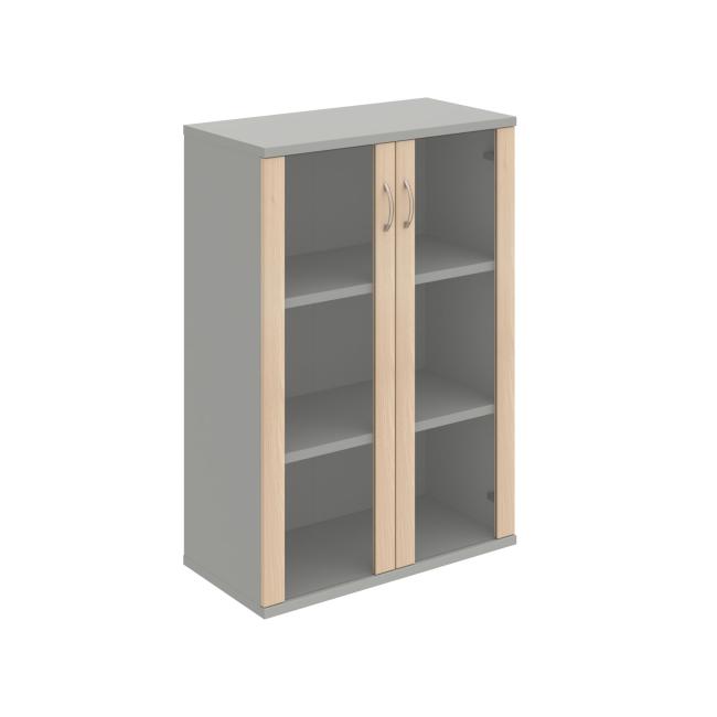 Stabiles Regal, 80 x 115,2 x 40 cm, Akazie/Grau