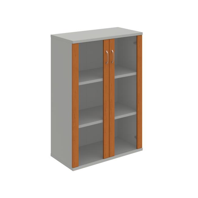 Stabiles Regal, 80 x 115,2 x 40 cm, Kirsche/Grau