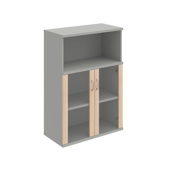 Stabiles Regal, 80 x 115,2 x 40 cm, Akazie/Grau