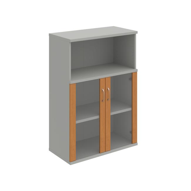 Stabiles Regal, 80 x 115,2 x 40 cm, Erle/Grau