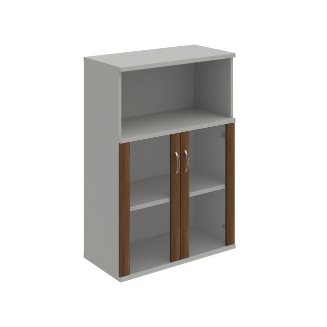 Stabiles Regal, 80 x 115,2 x 40 cm, Walnuss/Grau