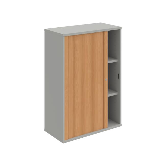 Regalsystem Strong L, 80x115,2x40 cm, Buche/Grau