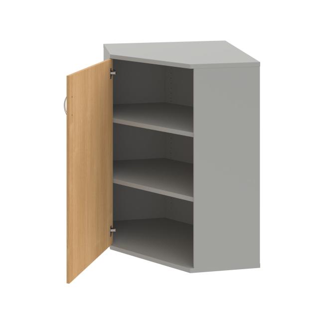 Regalschrank L Strong, 80x115,2x40 cm, Eiche/Grau