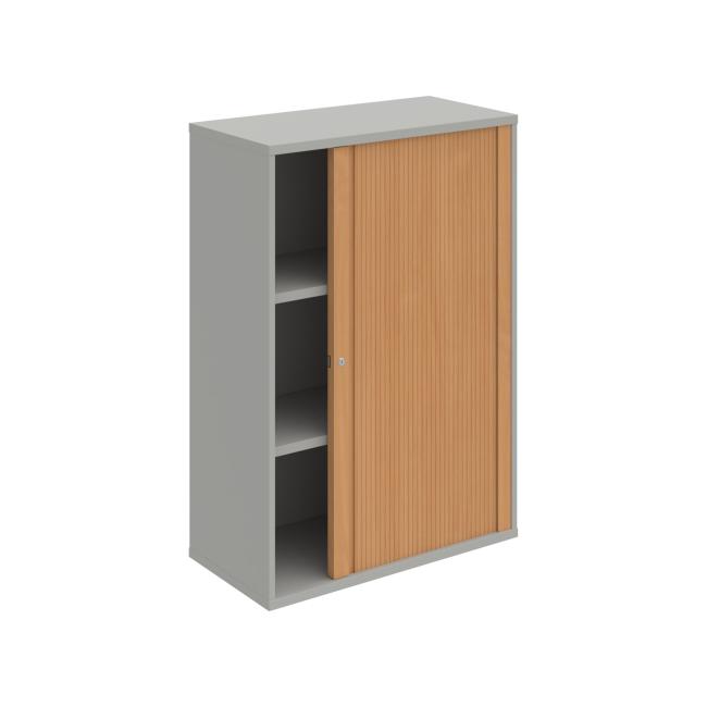 Regalsystem Strong P, 80x115,2x40 cm, Buche/Grau