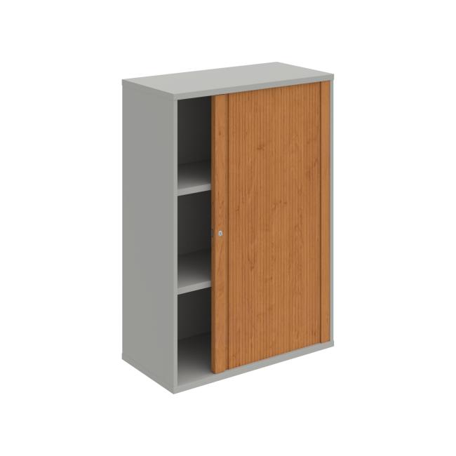Stabiles P-Regalsystem, 80 x 115,2 x 40 cm, Erle/Grau