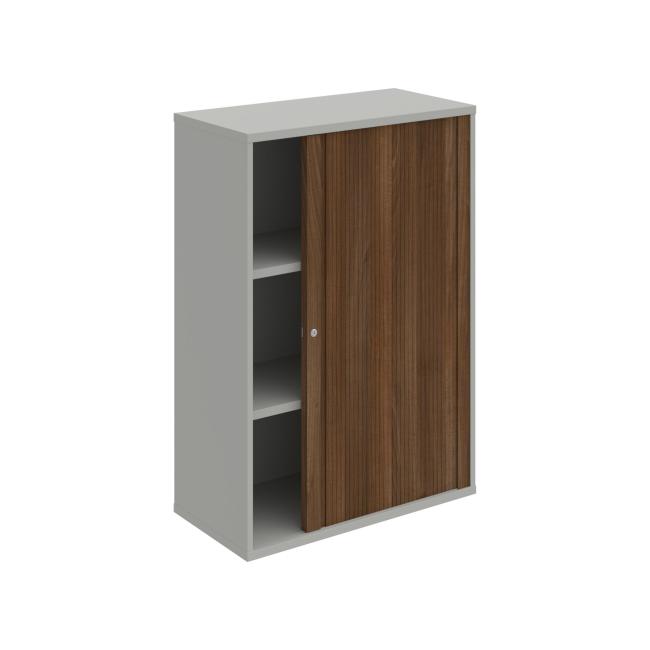 Regalsystem Strong P, 80x115,2x40 cm, Walnuss/Grau