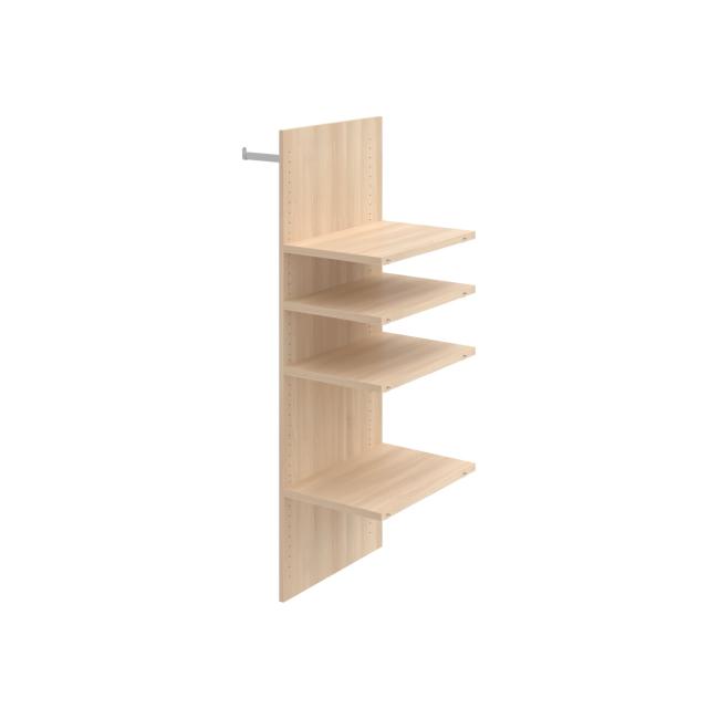 [ON390101] Kleiderschrankeinsatz Strong, für Kleiderschränke mit einer Höhe von 192 cm, Akazie