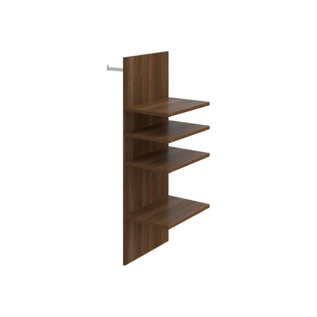 [ON390107] Kleiderschrankeinsatz Strong, für Kleiderschränke mit einer Höhe von 192 cm, Nussbaum