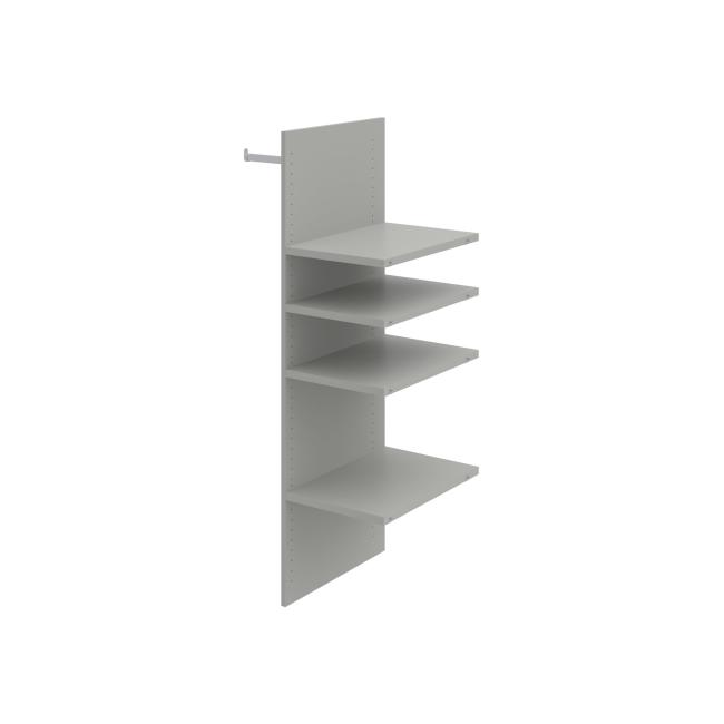 [ON390108] Kleiderschrankeinsatz Strong, für Kleiderschränke mit einer Höhe von 192 cm, grau