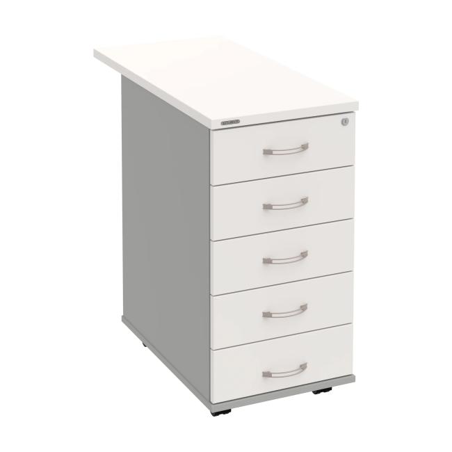 Hobis-Behälter, 40x75,5x80 cm, weiß/grau