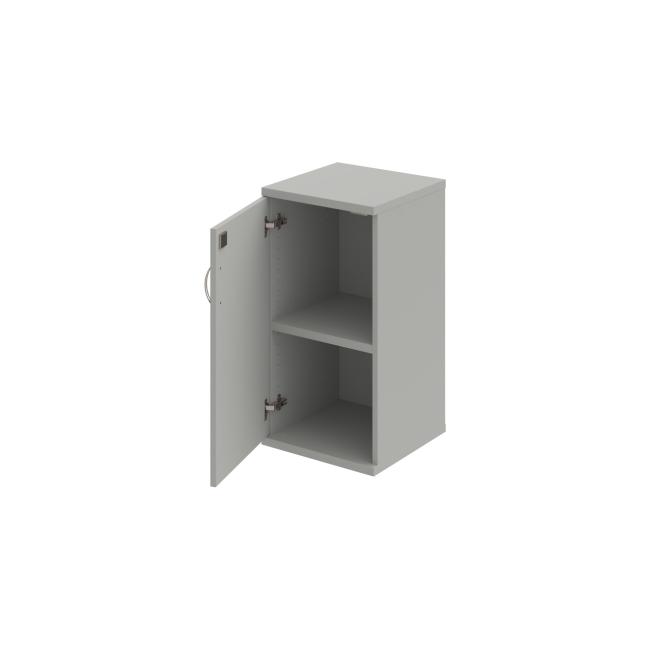 Stabiler Regalschrank, abschließbar, L, 40 x 76,8 x 40 cm, grau/grau