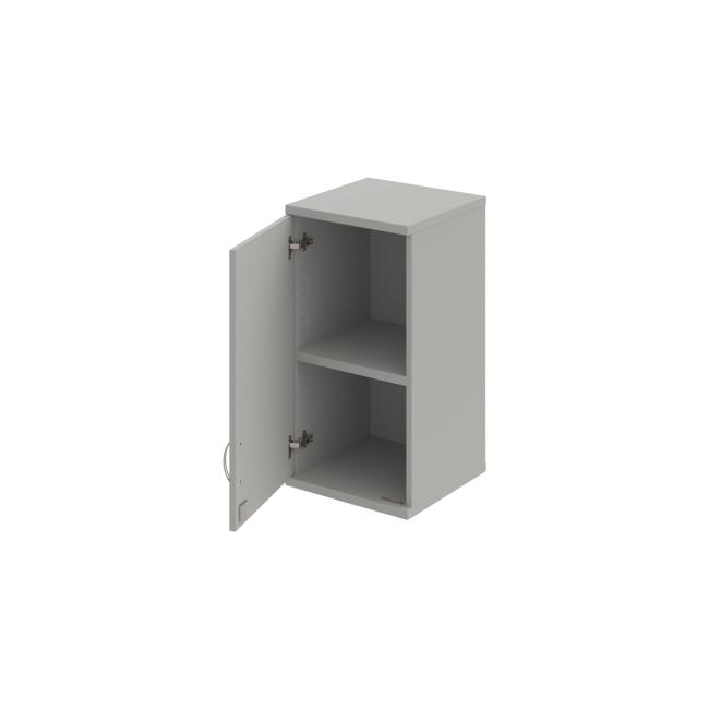 Stabiler Regalschrank, abschließbar, L, 40 x 76,8 x 40 cm, grau/grau