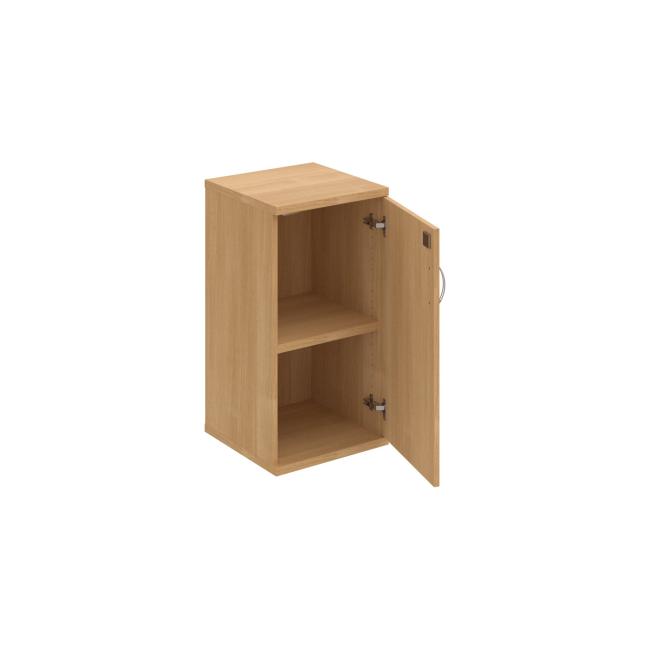 Stabiler Regalschrank, abschließbar, P, 40 x 76,8 x 40 cm, Eiche/Eiche
