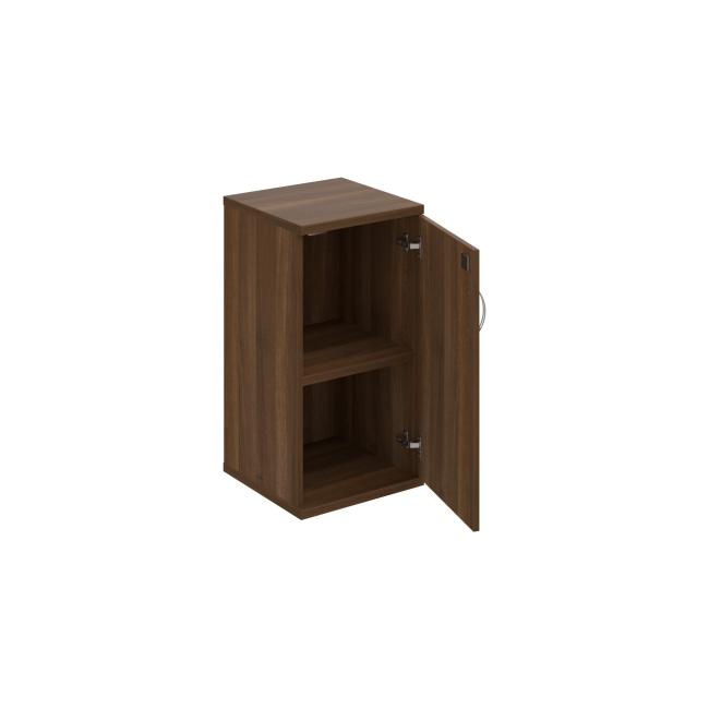 Stabiler Regalschrank, abschließbar, P, 40 x 76,8 x 40 cm, Nussbaum/Nussbaum