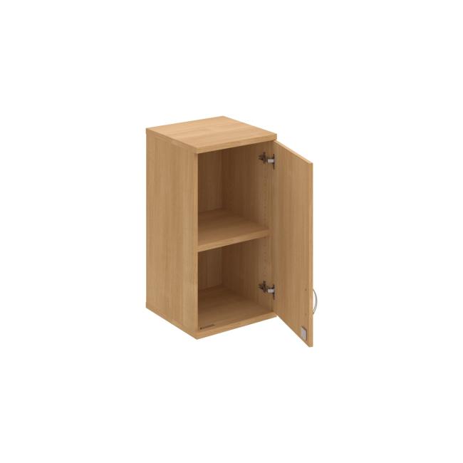 Stabiler Regalschrank, abschließbar, P, 40 x 76,8 x 40 cm, Eiche/Eiche