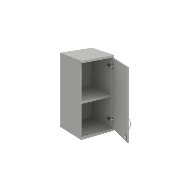 Stabiler Regalschrank, abschließbar, P, 40 x 76,8 x 40 cm, grau/grau