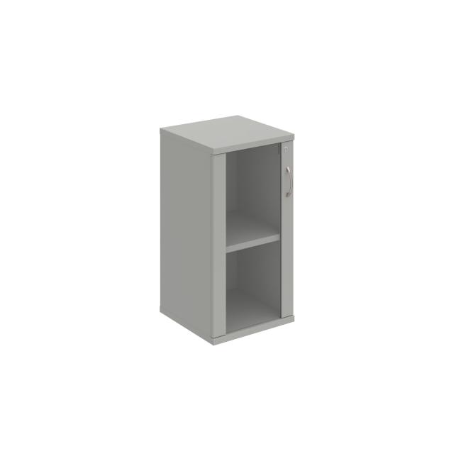 Stabiler Regalschrank, abschließbar, L, 40 x 76,8 x 40 cm, grau/grau