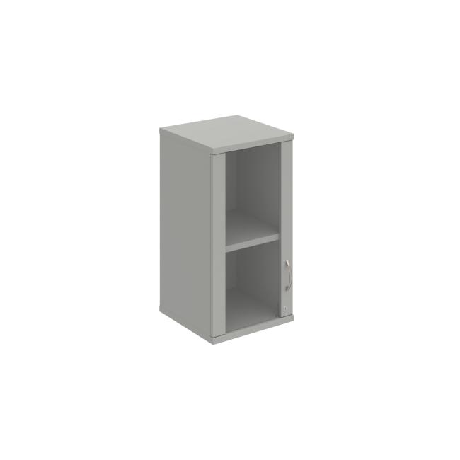 Stabiler Regalschrank, abschließbar, L, 40 x 76,8 x 40 cm, grau/grau