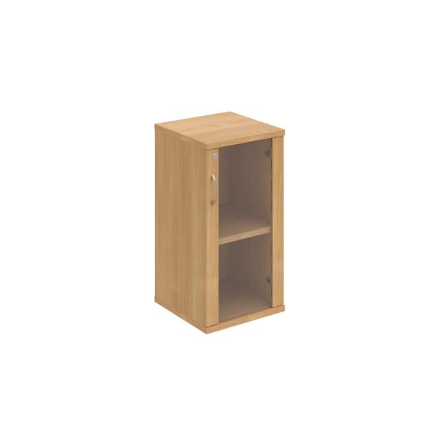 Stabiler Regalschrank, abschließbar, P, 40 x 76,8 x 40 cm, Eiche/Eiche