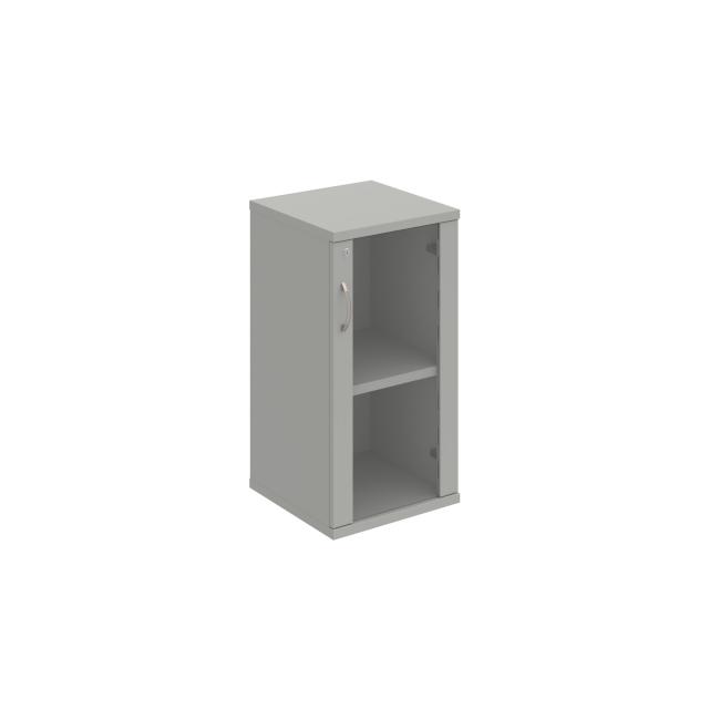 Stabiler Regalschrank, abschließbar, P, 40 x 76,8 x 40 cm, grau/grau