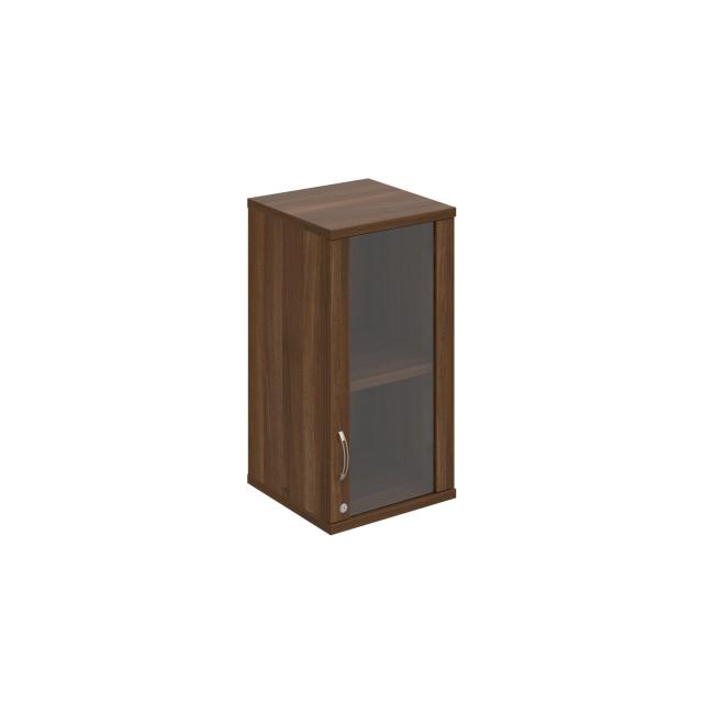 Stabiler Regalschrank, abschließbar, P, 40 x 76,8 x 40 cm, Nussbaum/Nussbaum