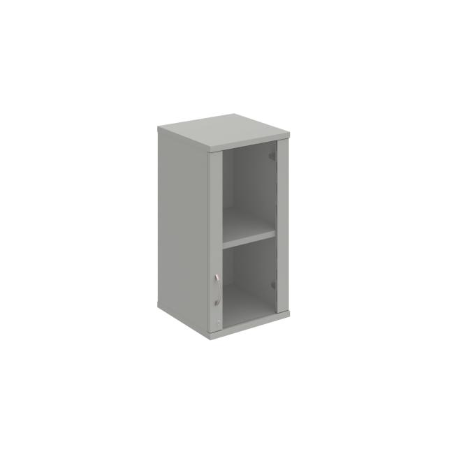 [ON402088] Stabiler Regalschrank, abschließbar, P, 40 x 76,8 x 40 cm, grau/grau